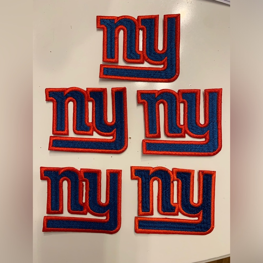 Set of 5-NY Giants iron on patches—BRAND NEW!